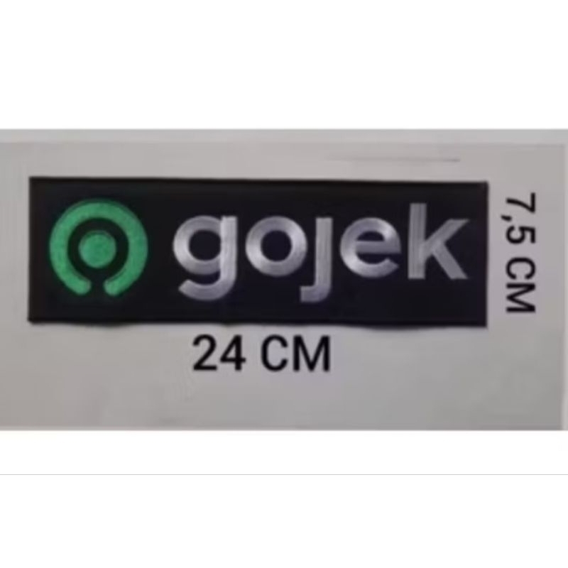 Emblem Bordir Logo Gojek Besar Untuk Punggung Bordir Komputer High Quality