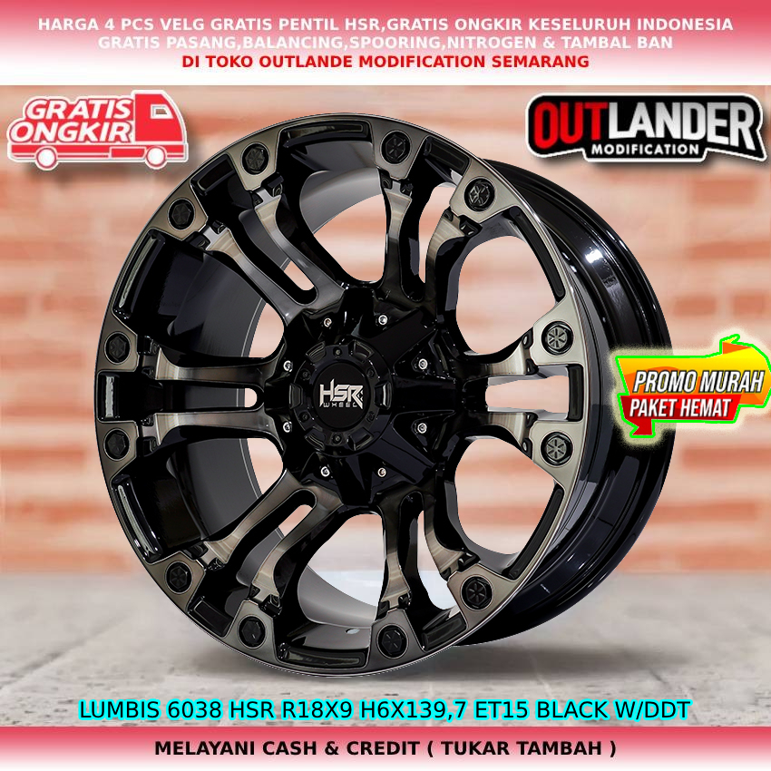 velg mobil r18/velg racing lebar 9, velg mobil Dmax Panther New Pregio dll velg hsr lumbis r18