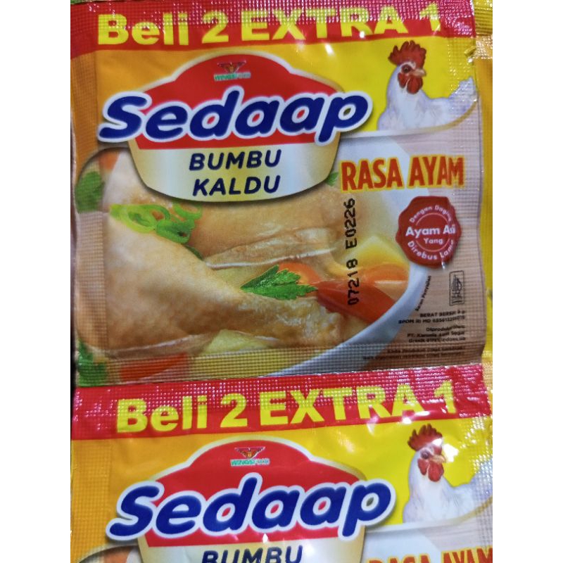 

Sedap Bumbu Kaldu Ayam 1 renteng 18 saset