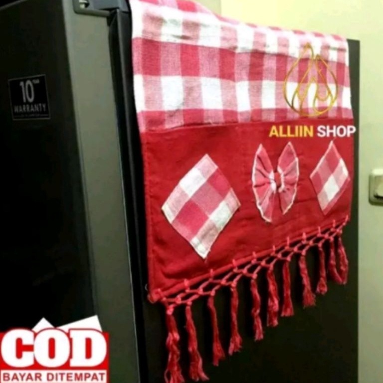 KODE B1Q Penutup Kulkas  Taplak Kulkas  Sarung Kulkas