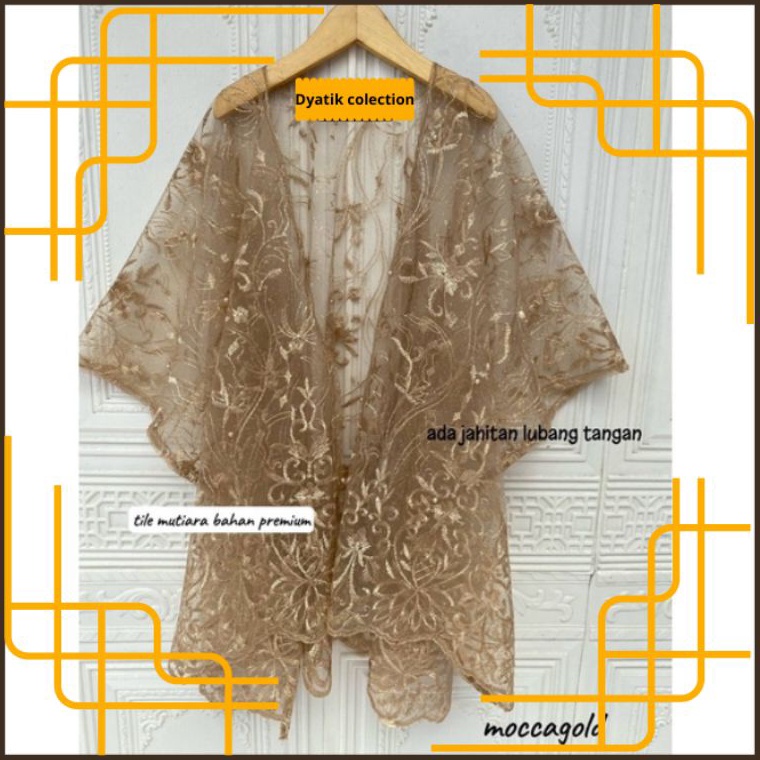 KODE F59I Atasan Kebaya Cardigan Tile Outer Tile Brukat Cardigan Kebaya Brukat Kardigan Atasan Pesta