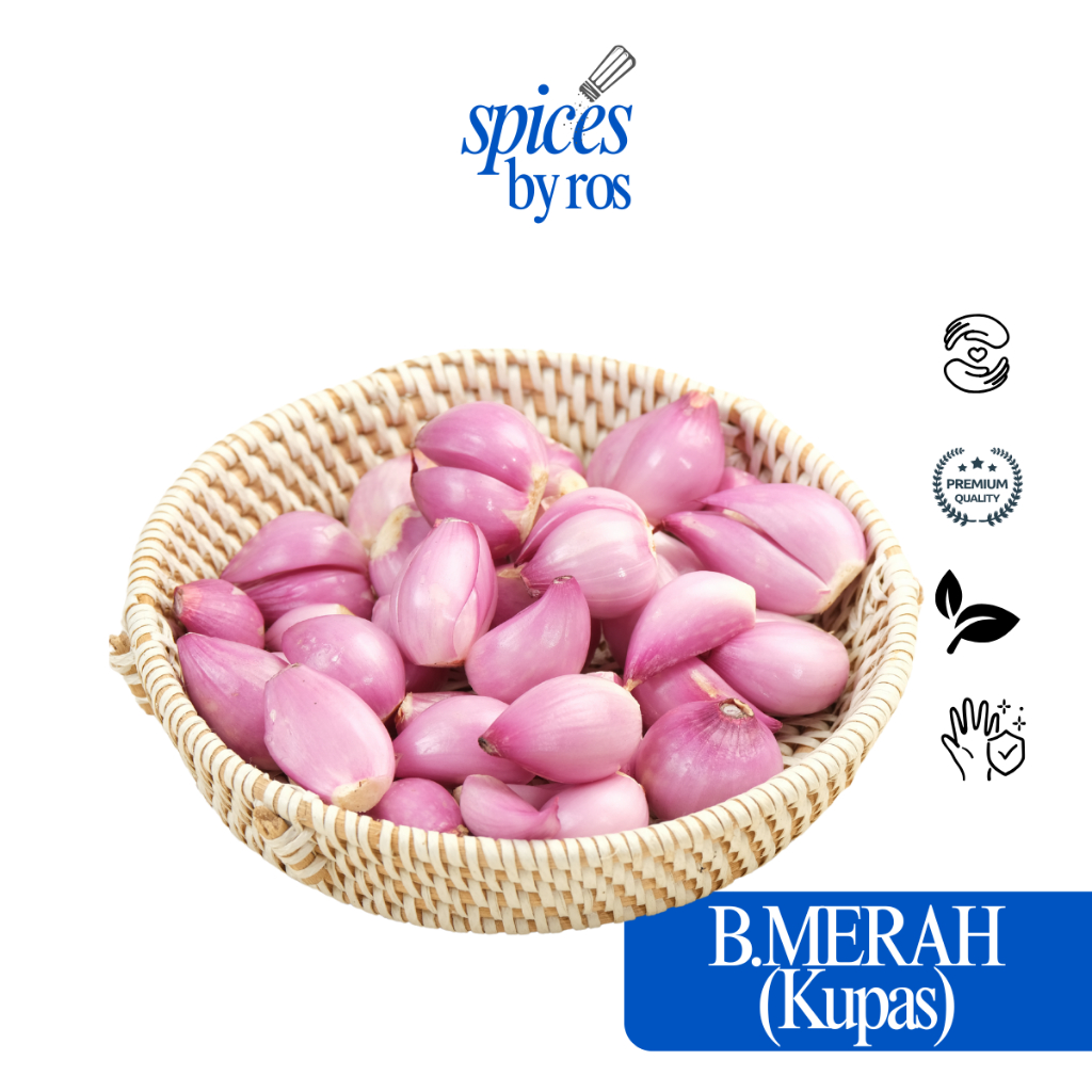 

Bumbu BAWANG MERAH KUPAS Premium / SHALLOT PEELED| 100% Murni Tanpa MSG – Spices by Ros