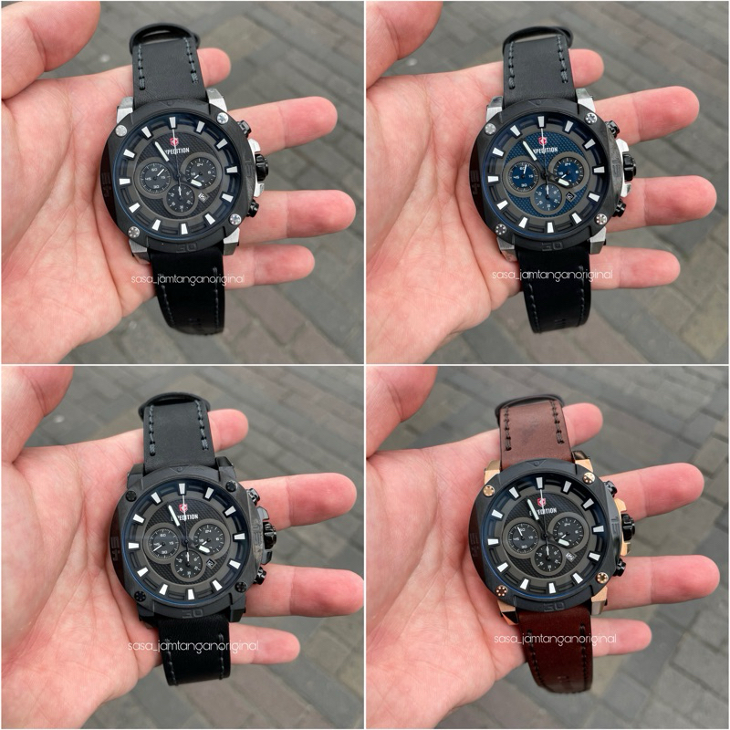 Jam Tangan Expedition E 6606 Original Pria Kulit