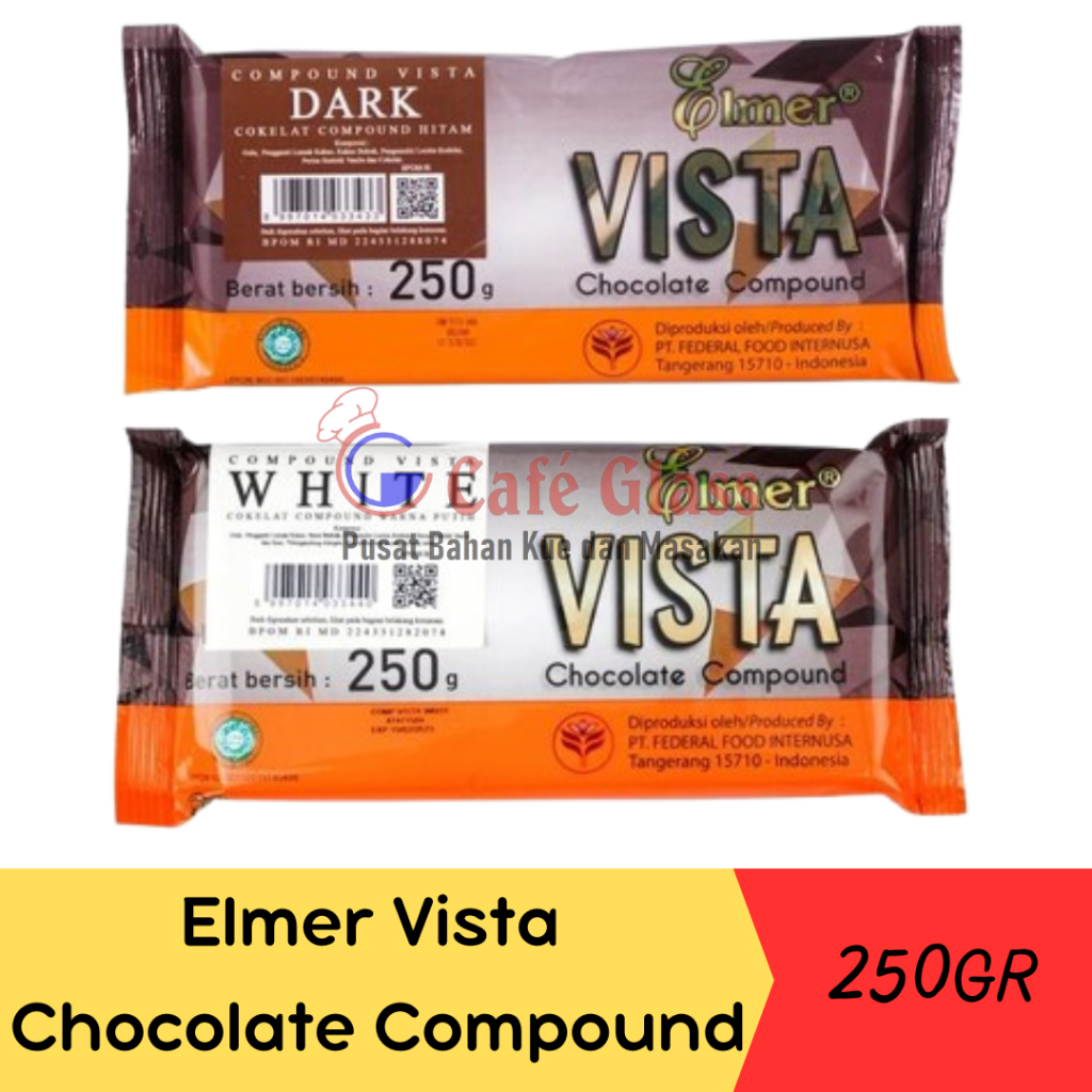 

Elmer Vista Chocolate Compound/Cokelat Compound-250GR