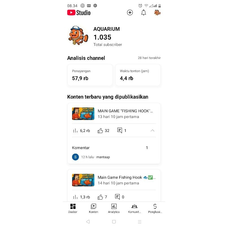Jual Channel YouTube Siap Monet.