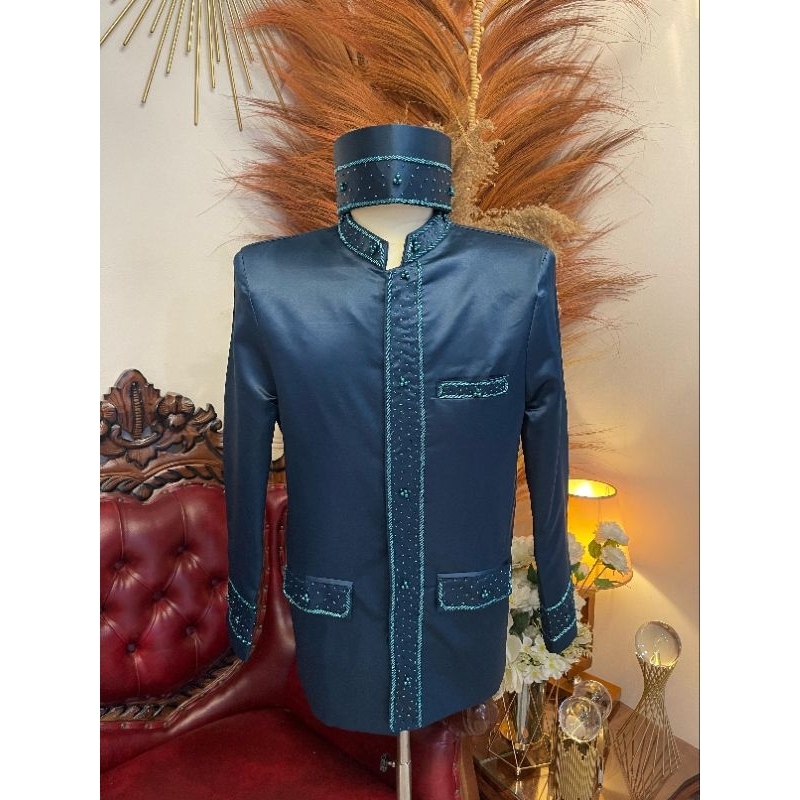 Beskap bapak pengantin emerald | Beskap bapak besan | Beskap bapak hajat | Beskap bapak bapak