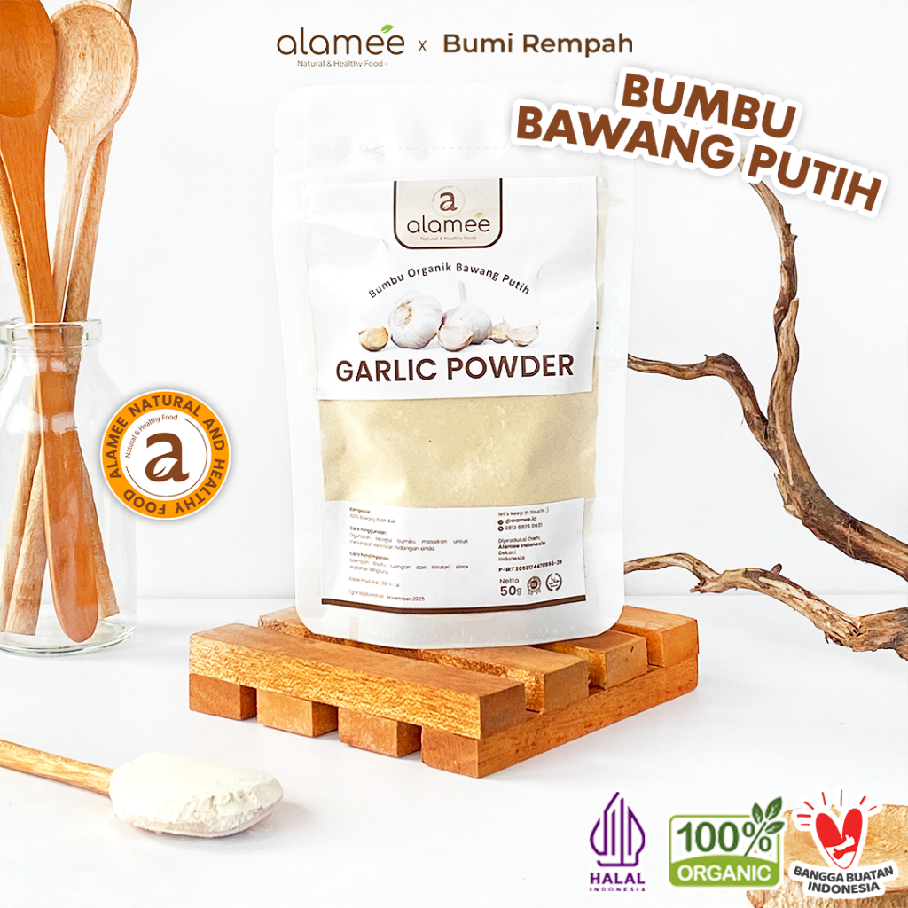 

Bawang Putih Bubuk Garlic Seasoning Powder Bumbu Masak Dapur Organik Rempah Rimpang Murni Asli 50g