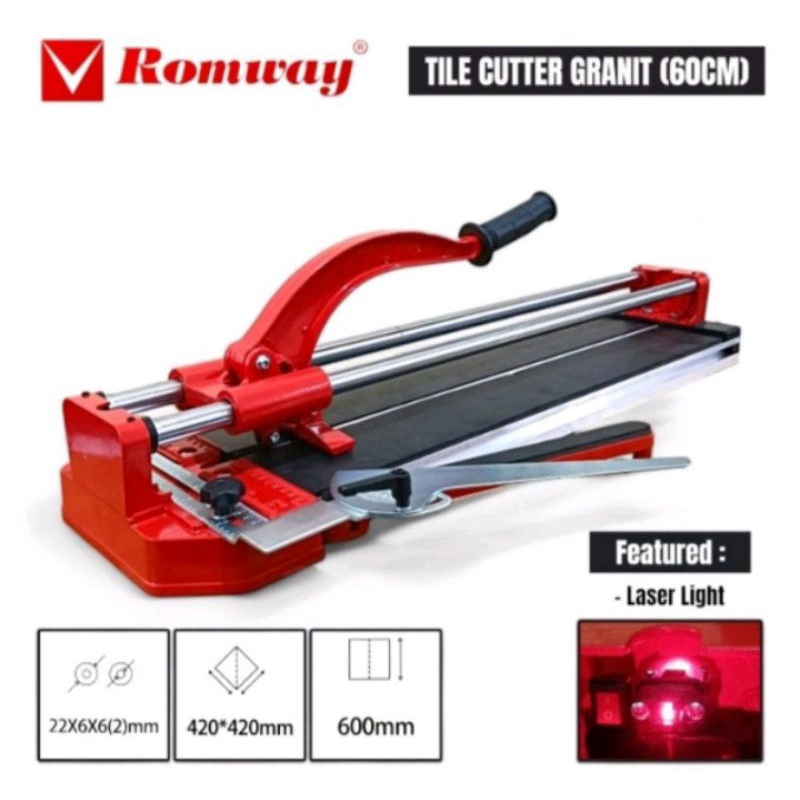 ROMWAY ALAT POTONG KERAMIK GRANITE 600MM POTONG KERAMIK GRANITE ROMWAY TILE CUTTER 60CM