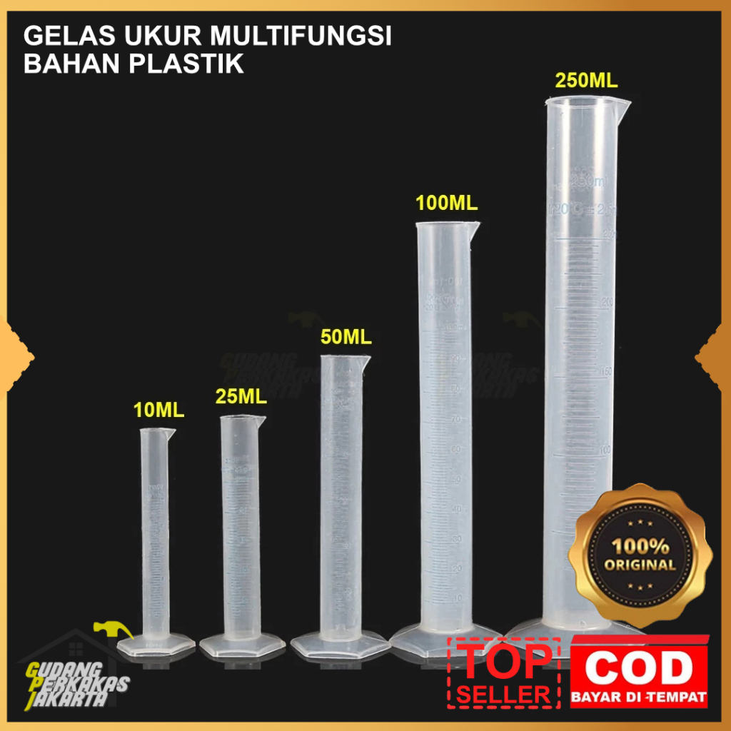 Gelas Ukur Gelas Takar Plastik Tebal Measuring Cup Plastik Multifungsi