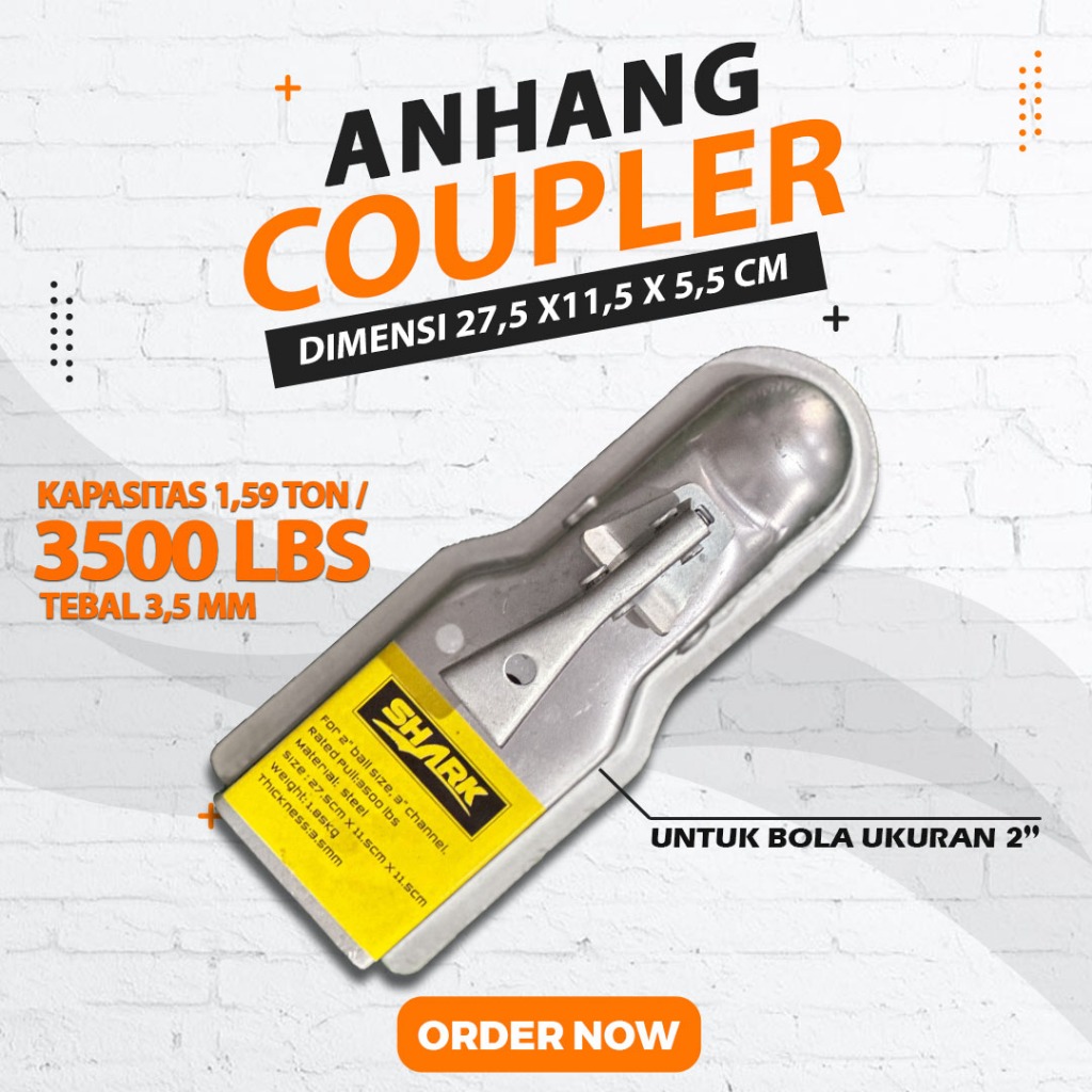 Trailer Coupler Anhang untuk Bola Ball Towing 2 inci Offroad 4x4 KAPASITAS 3500 LBS tanpa bola
