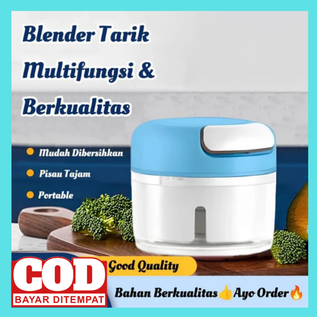 HC Blender Tangan Mini Speedy Chopper Tarik Penghancur Gilingan Bumbu Choper Serbaguna