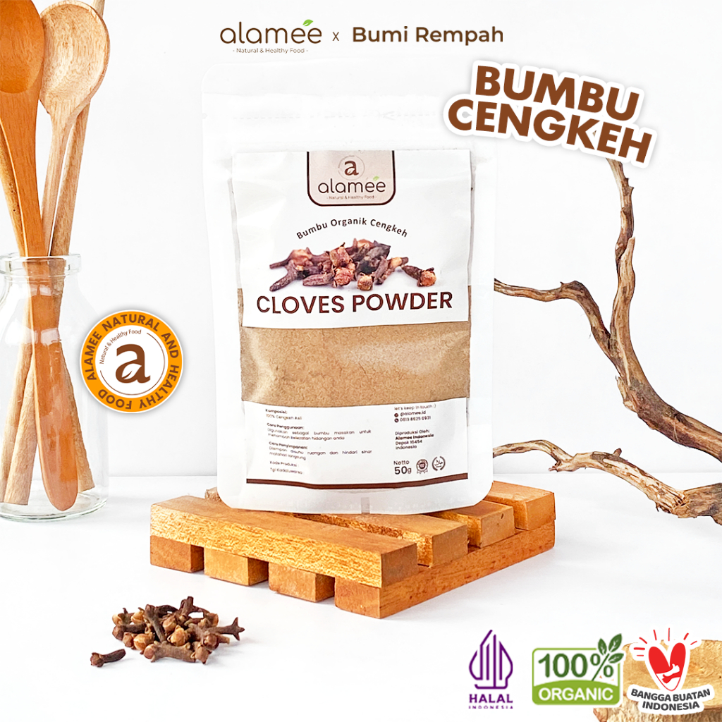 

ALAMEE Cengkeh Bubuk Clove Powder Ground Spice Murni Asli Tanpa Campuran Bumbu Organik 50g