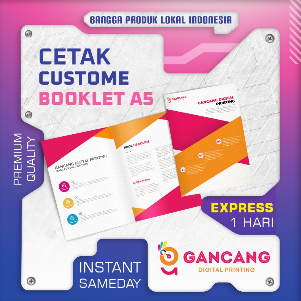

CETAK COMPANY PROFILE, PANDUAN, ANNUAL REPORT, BUKU UKURAN A5 ( 14.85 x 21 Cm ) - SAMEDAY / INSTANT