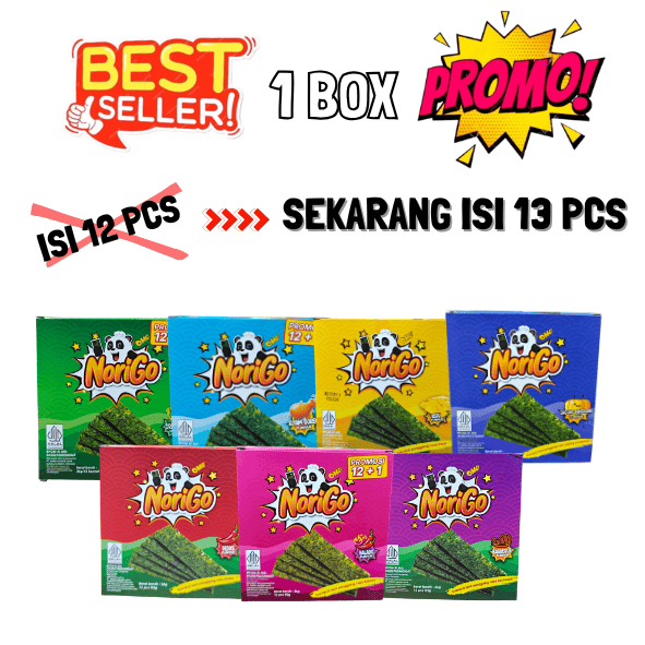 

Norigo Snack Rumput Laut - 1 Box (13 Pcs)