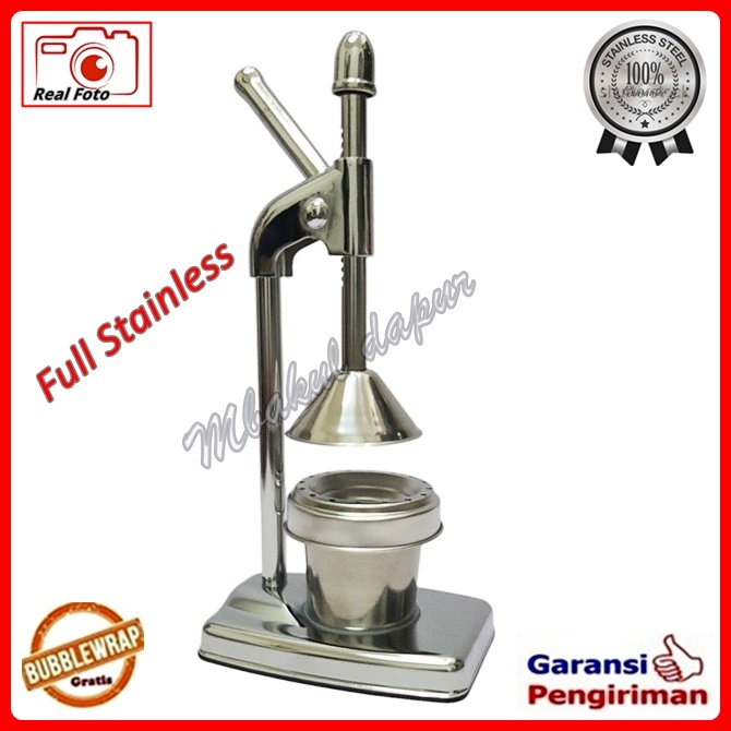 Perasan Jeruk Manual Stainless Perasan Jeruk Berdiri Hand Press Juicer Full  Stainless Tebal