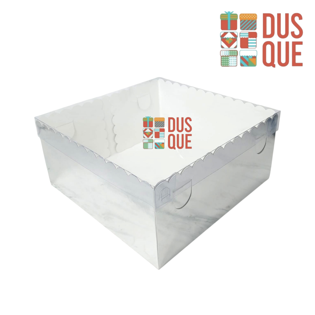 

(5 Pcs) Dus Kotak Kue Box Hologram Silver Laminasi Cake Ivory 22x22x10cm Hologram Premium Box 22 x 22 x 10 Silver