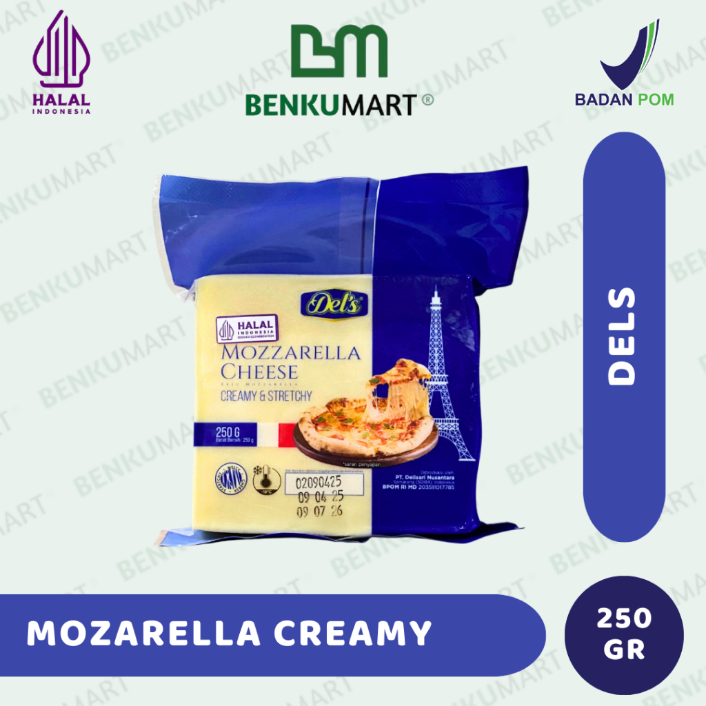 

Keju Mozarella Dels 250 gr | Dels Mozarella Cheese Creamy & Stretchy