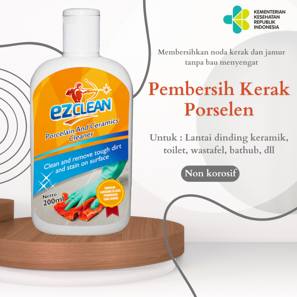 EZClean Pembersih Porselen dan Keramik Kamar Mandi Pembersih Wastafel Pembersih Toilet Tanpa HCL