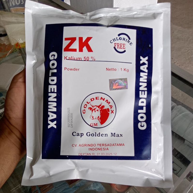 Pupuk Kalium 50% ZK Cap Golden Max 1kg