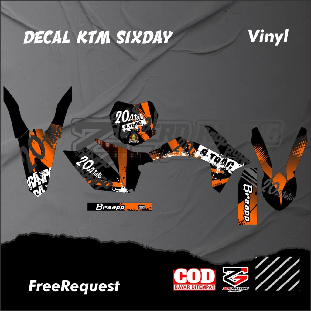 DECAL KTM SIXDAY DECAL KTM 250 KTM 85 FULL BODY STIKER KTM 250