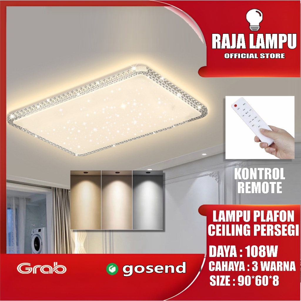 【Raja Lampu】LED Lampu Plafon Ceilling  Lampu Hias Rumah Lampu Kotak Untuk Ruang Tamu /Kamar Tidur/ D