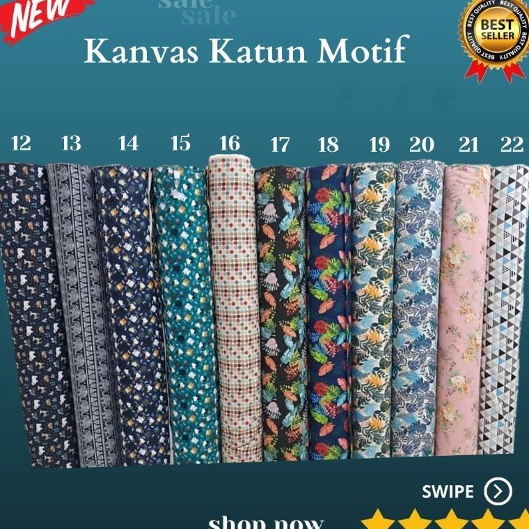 KODE C96D Promo 1212 Sale Kain KANVAS MOTIF Canvas Motif Terbaru Bahan Kanvas Motif Meteran Kain Kan