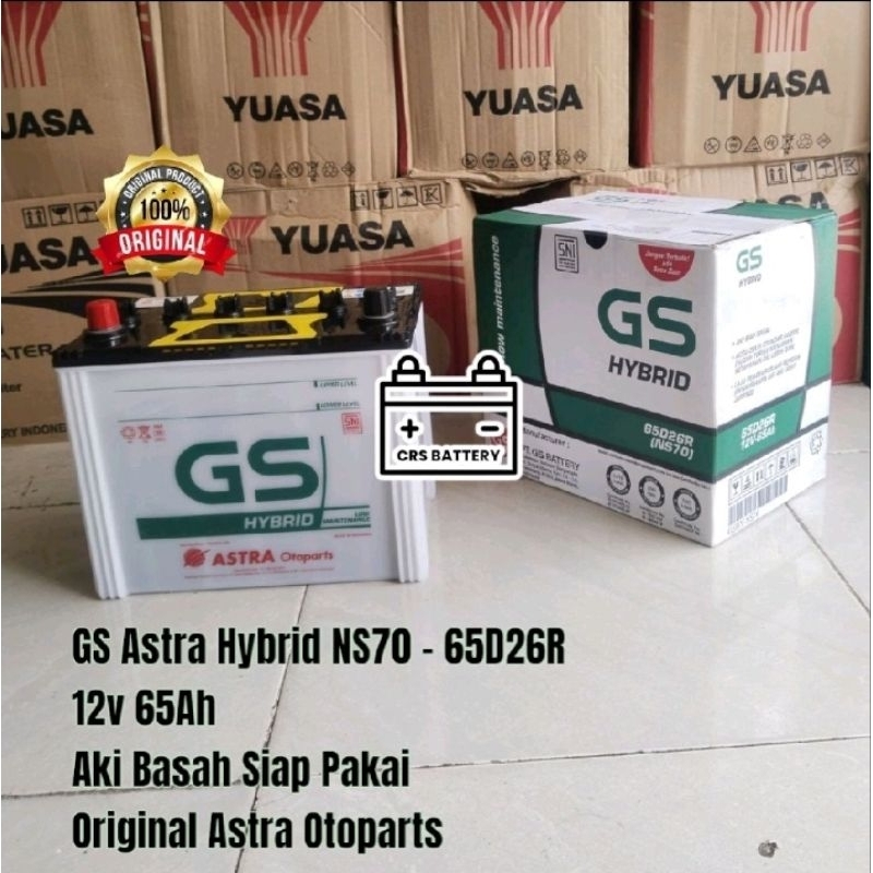 Aki Mobil Mazda E2000 Diesel, Tribute Accu GS Astra Hybrid NS70 65Ah