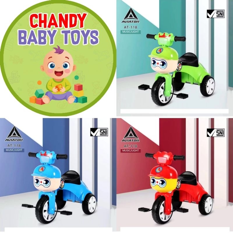 SEPEDA ANAK RODA TIGA AVIATOR AT 118 ( BISA LIPAT )