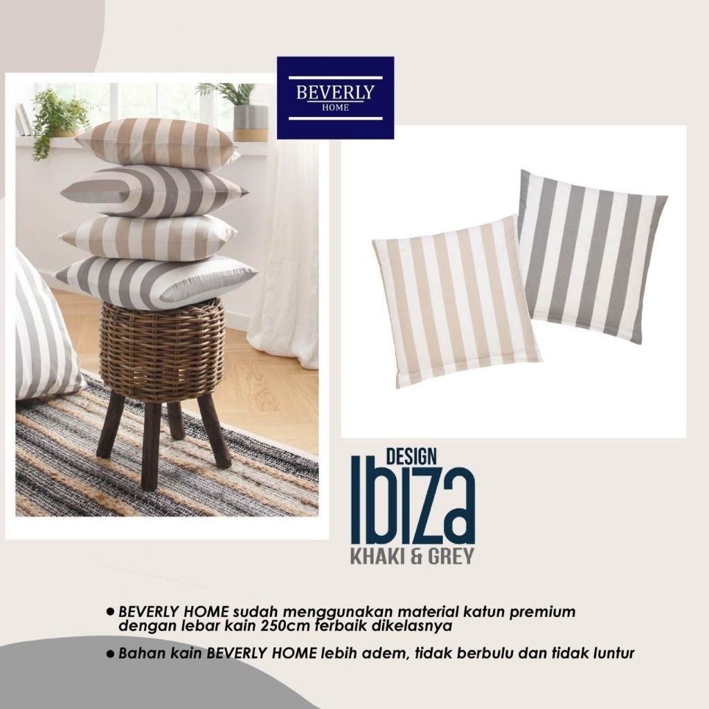 IBIZA - Sarung Bantal Sofa 40x40 45x45 50x50 60x60 Sarung Bantal Lantai 70x70 90x90