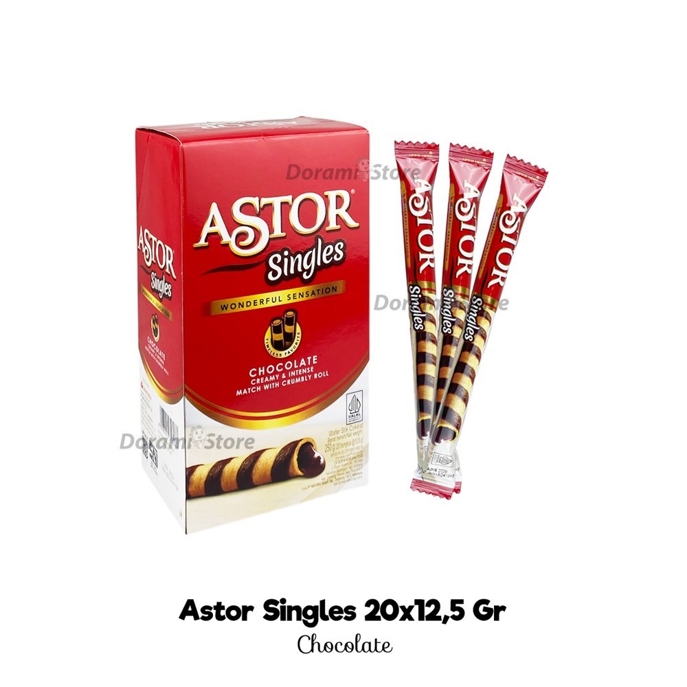 

Astor Singles Chocolate Box 20x12.5gr / Snack Stick Coklat