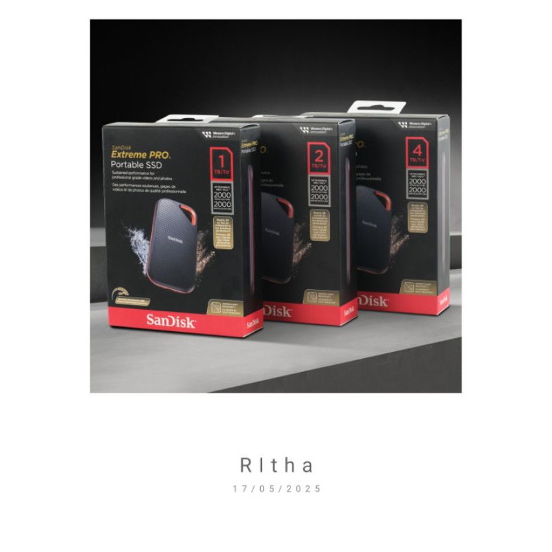 SANDISK SSD portable extreme pro 1TB 2TB 4TB hardisk external