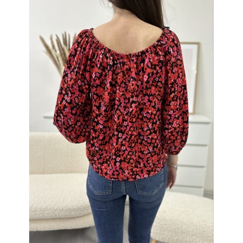 OYSHO FLOWER BLOUSE