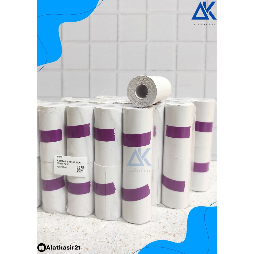 

(1PAK)10 ROLL KERTAS STRUK KASIR THERMAL ECO MINI 57X30 HASIL LEBIH BAGUS