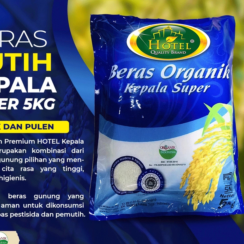 

Beras Organik Kepala Super SLYP 5 kg