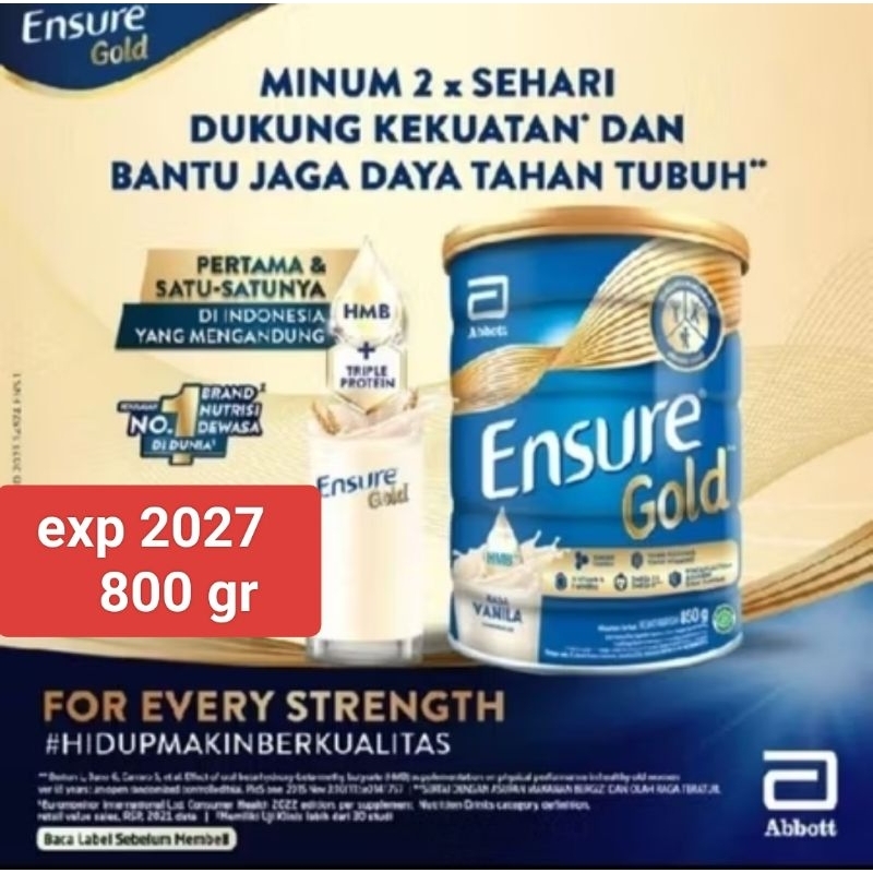 

Ensure Gold Vanila 800 Gr