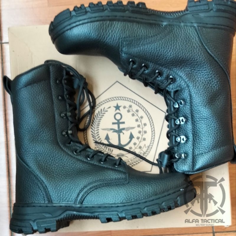 Sepatu PDL TNI Kulit Jeruk Jatah TNI