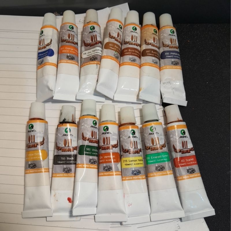 

cat minyak preloved merk Maries lukis