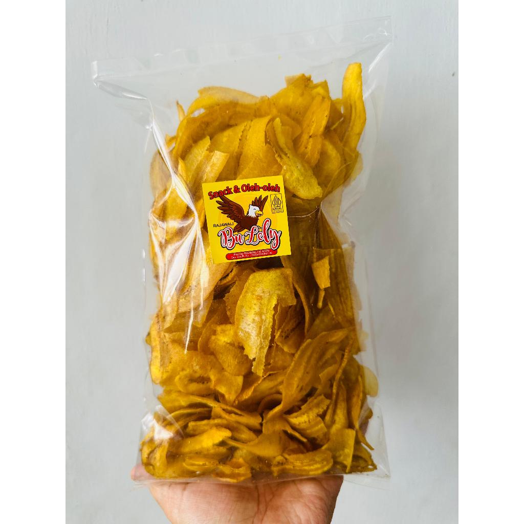 

500GR KERIPIK PISANG KEPOK ASIN / MANIS PISANG CRISPY RENYAH SUPER PREMIUM RAJAWALI BU LELY