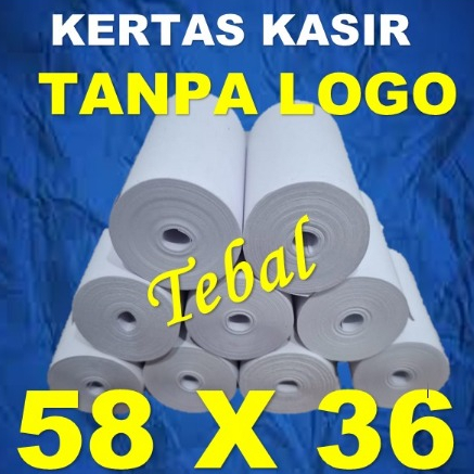

Paket 10 Roll KERTAS KASIR TANPA LOGO 58X36, Full kertas tanpa tulang