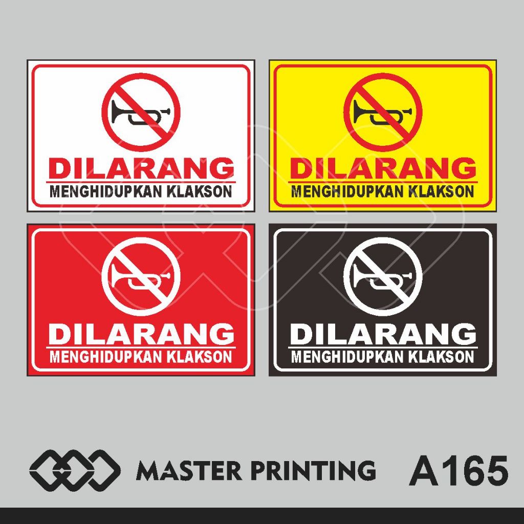 

A165 - Acrylic Sign, Stiker Akrilik Dilarang Menghidupkan Klakson, Tahan Air, dan Bisa Custom