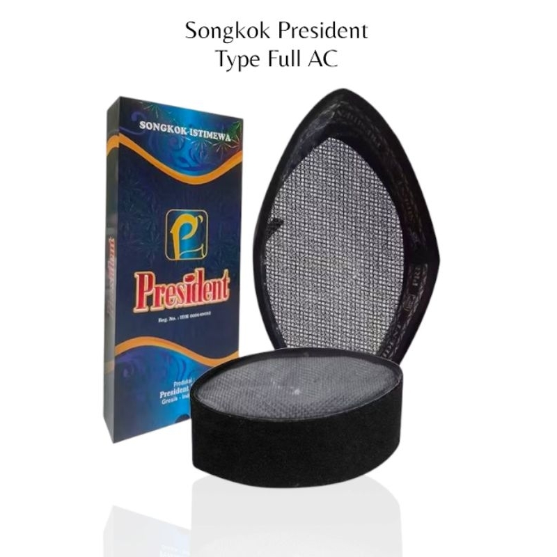 Songkok President Full AC / Peci President Full Ac Beludru Tebal Lembut