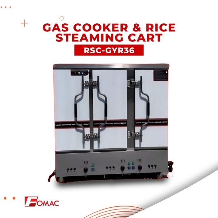 FOMAC RSC-GYR36 Gas Rice Steamer 36 Tray / Penanak Nasi Rice Cooker FOMAC RSC-GYR36