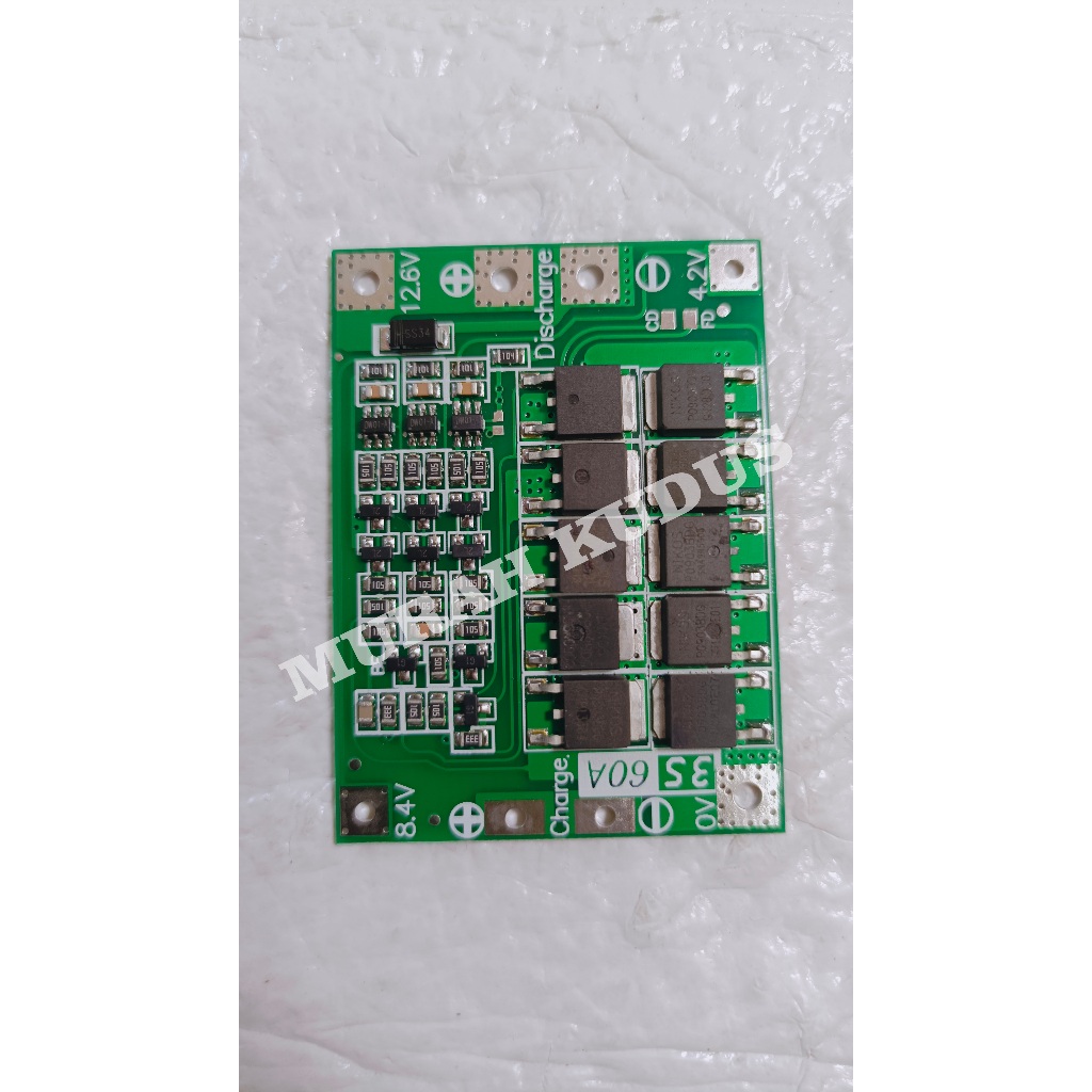 Papan Modul Charger Baterai BMS LITHIUM 3,7 VOLT 3S 60 AMPERE