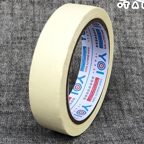 

Lakban Isolasi Kertas Putih (Umum) Masking Tape Lebar 24mm - 48mm Panjang 20Y