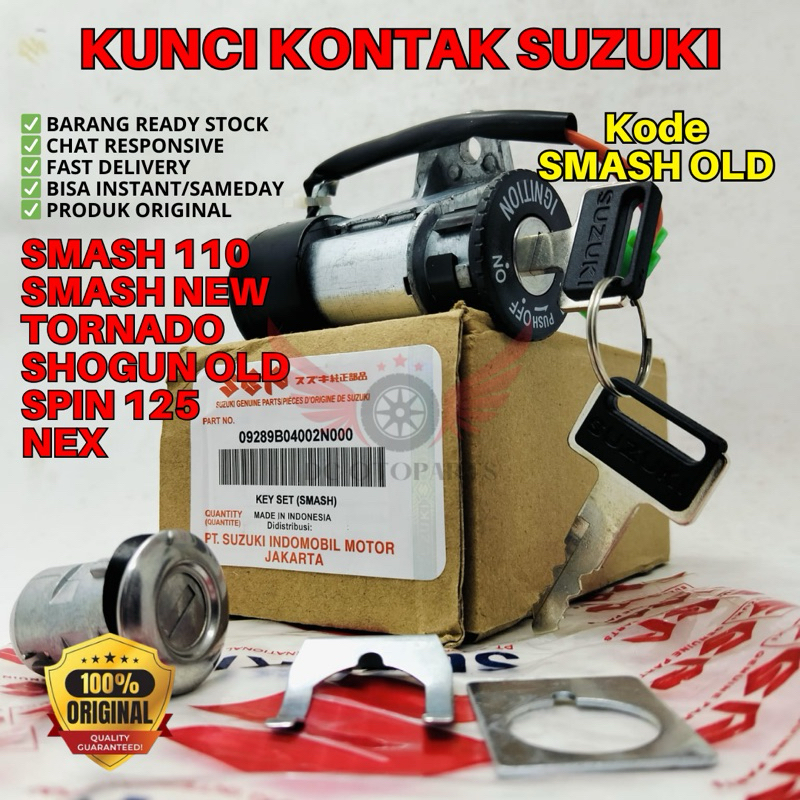 SMASH OLD KUNCI KONTAK SMASH 110 ORIGINAL SUZUKI, KEY SET SMASH 110, KUNCI KONTAK SMASH NEW, KEY SET