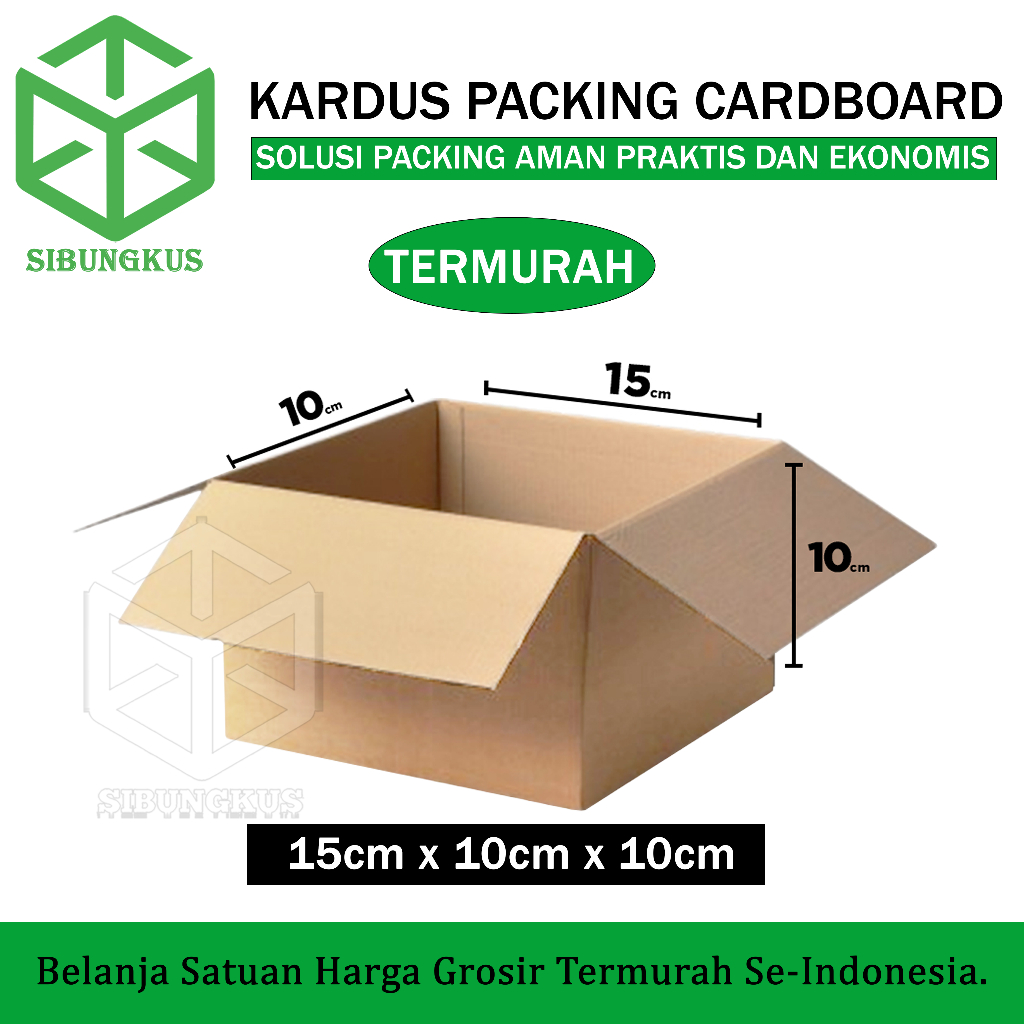 

Kardus Packing Karton Box 15x10x10 cm cm Dus Single Layer Coklat Polos Tebal Termurah - Rusfet 15 x 10 x 10 cm Satuan