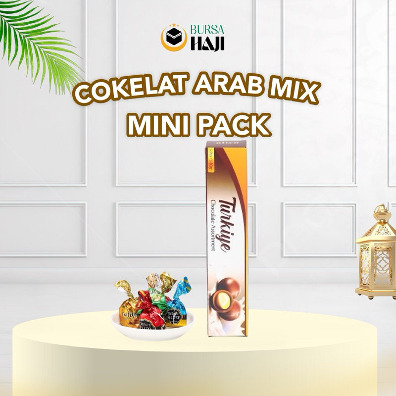 

Coklat Arab Turki Premium Mix Kemasan Mini Pack Aneka Cokelat Oleh-oleh Haji Umroh