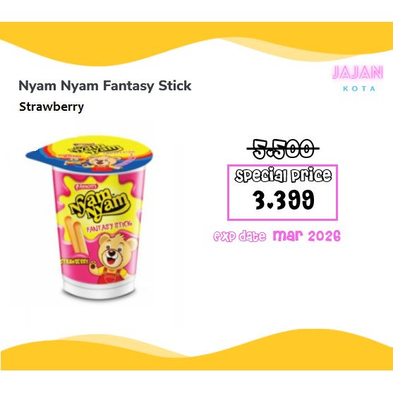 

Nyam Nyam Fantasy Stick 25 gram - Strawberry