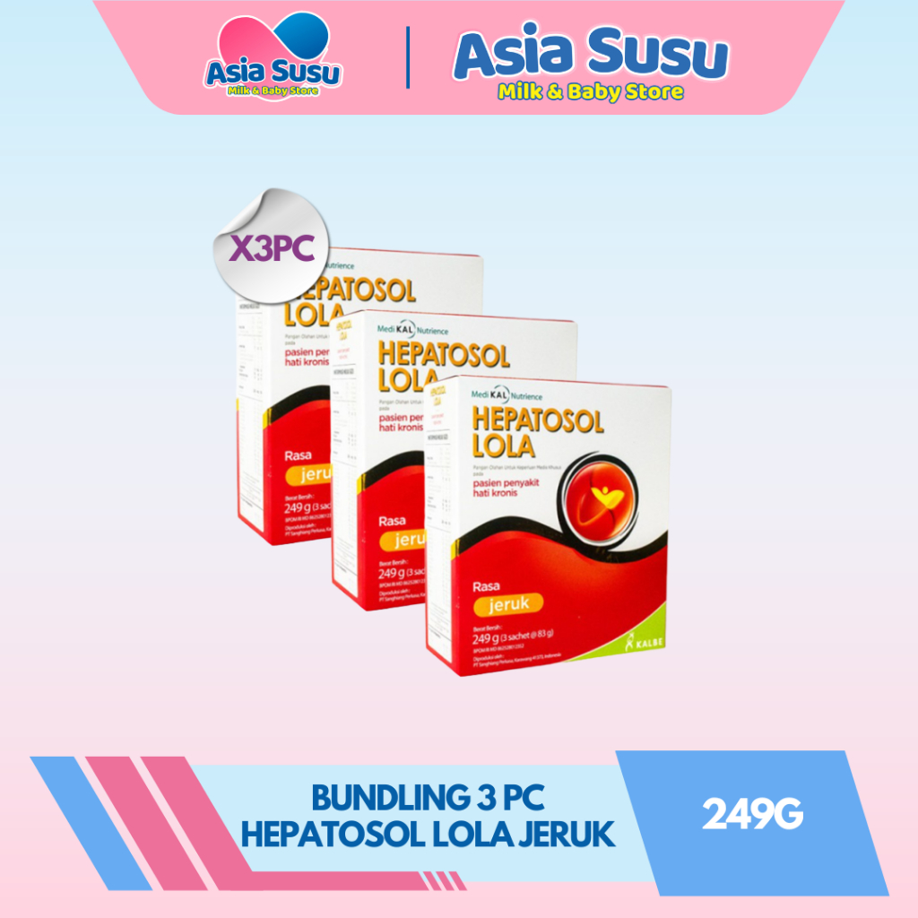 

[BUNDLE] Hepatosol LOLA 249gr x 3pc - Nutrisi Khusus Kesehatan Hati Spesifik