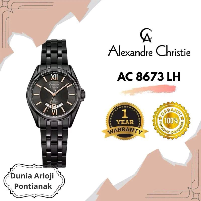 [dunia arloji pontianak] ac 8673 jam tangan cowok mewah classic mewah alexandre christie  Pria Cryst